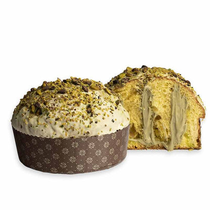 Artisan Sicilian Panettone Pistachio 800gr + 190gr Cream pistachio spread