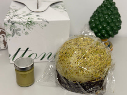 Alfredo Artisan Panettone Pistachios 800gr + 190gr Cream pistachio spread